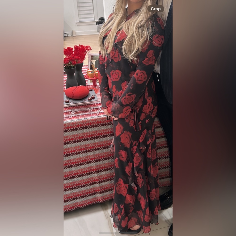 Daska Red Floral Dress